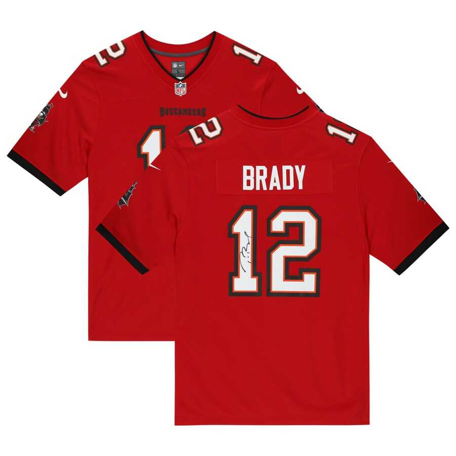 Nike Buccaneers 12 Tom Brady Red Signature Edition Vapor Untouchable Limited Jersey->tampa bay buccaneers->NFL Jersey